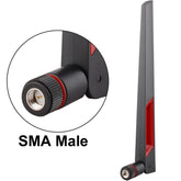 Antena macho SMA de 12 dBi para red de enrutador WiFi 2,4 G/5 G, SMA de 12 dBi